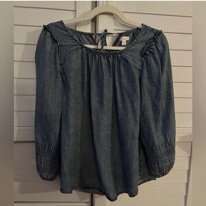 LC Lauren Conrad Chambray Blouse size M